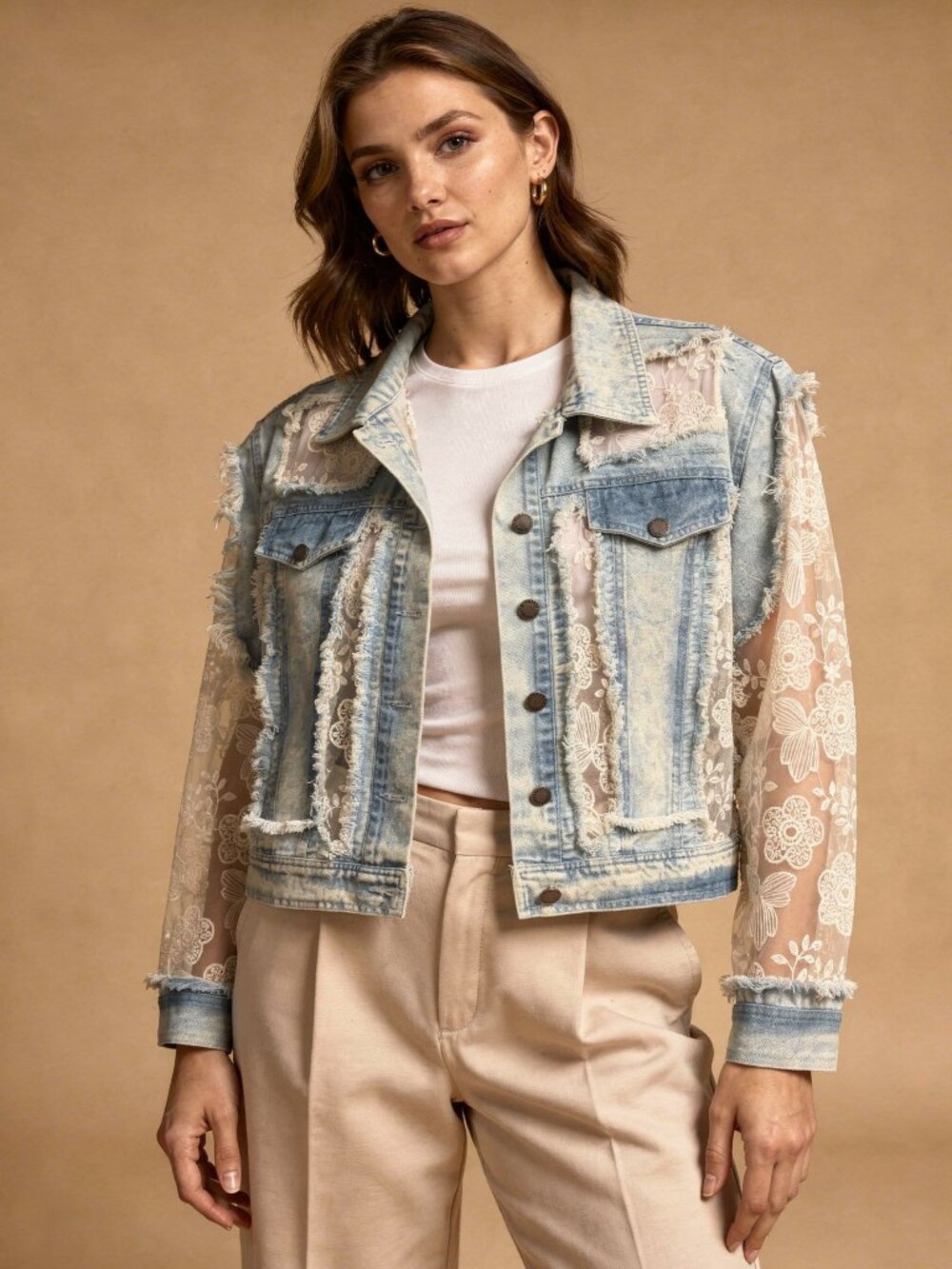 Veveret Denim Lace Molly Jacket